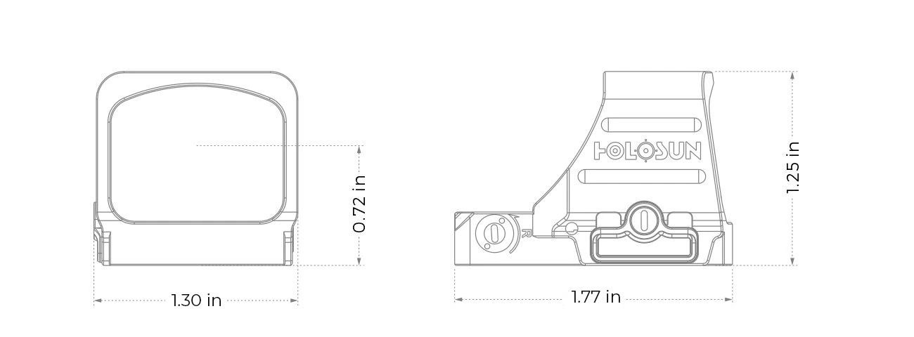 Holosun HE507COMP-GR Dimensions