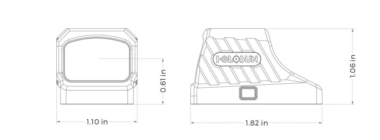 Holosun SCS 320 Dimensions