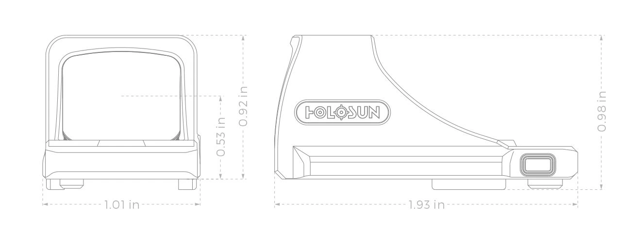 Holosun SCS VP9 Dimensions